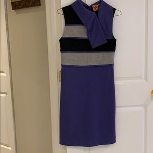Tory Burch sheath dress in purple & gray size S